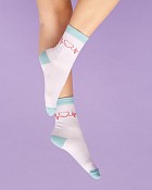 Медичні шкарпетки жіночі з принтом Heartbeat